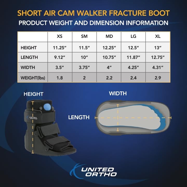 United Ortho Short Cam Walker Fracture Boot Liner, For USA14013 Boot Small United Ortho Short Cam Walker Fracture Boot Liner, For USA14013 Boot Small